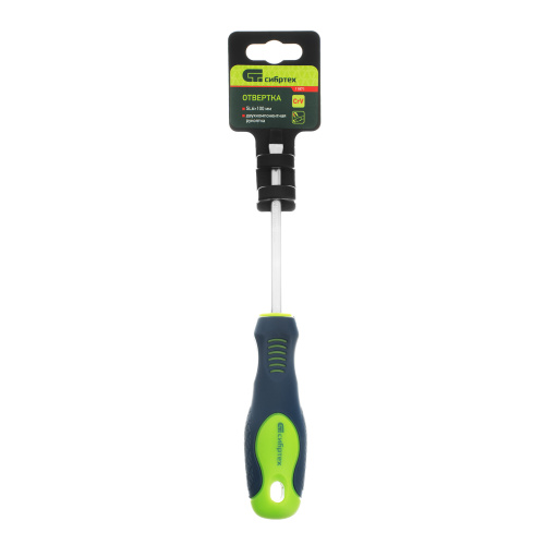 Отвертка, SL6 х 100 мм, CrV, двухкомпонентная рукоятка Сибртех по ценам производителя в Уфе с доставкой по всей России