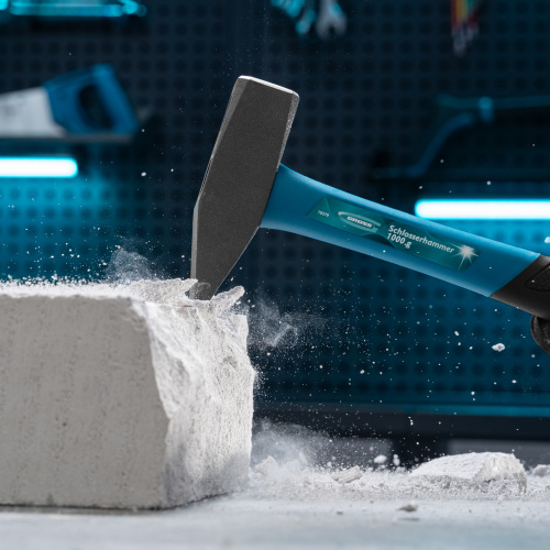 Молоток слесарный, 1000 г, квадратный боек, фибергласовая обрезиненная рукоятка Gross по ценам производителя в Уфе с доставкой по всей России