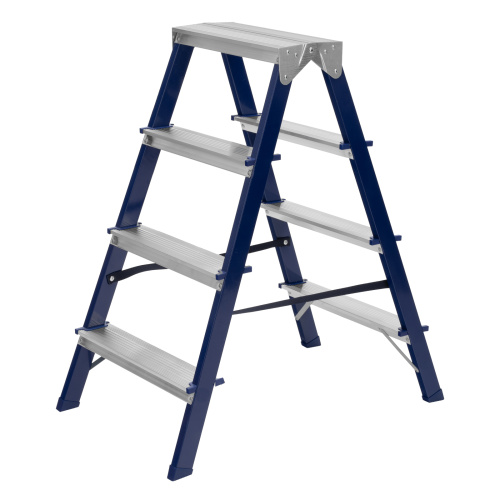 Стремянка двусторонняя 4 ступени, стальная, Сибртех по ценам производителя в Уфе с доставкой по всей России