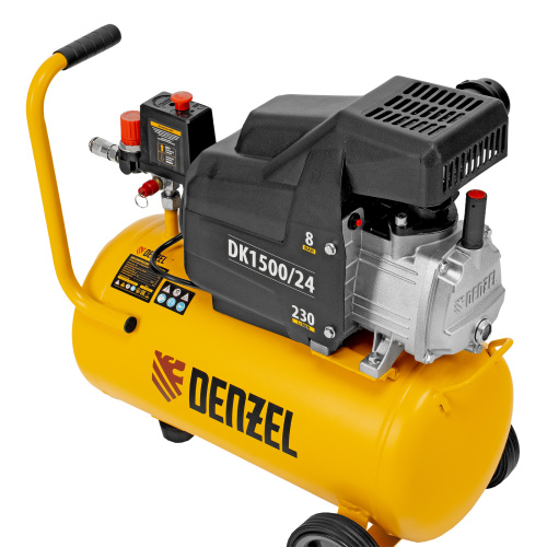 Компрессор воздушный DK1500/24, Х-PRO 1.5 кВт, 230 л/мин, 24 л Denzel по ценам производителя в Уфе с доставкой по всей России