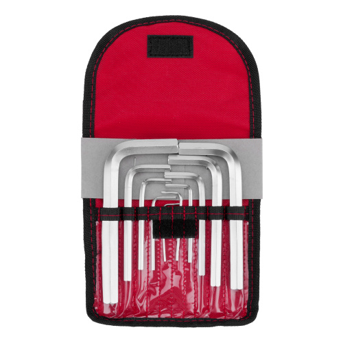 Набор ключей имбусовых HEX, 1.5-12 мм, CrV, 10 шт, короткие, сатин, чехол Matrix по ценам производителя в Уфе с доставкой по всей России