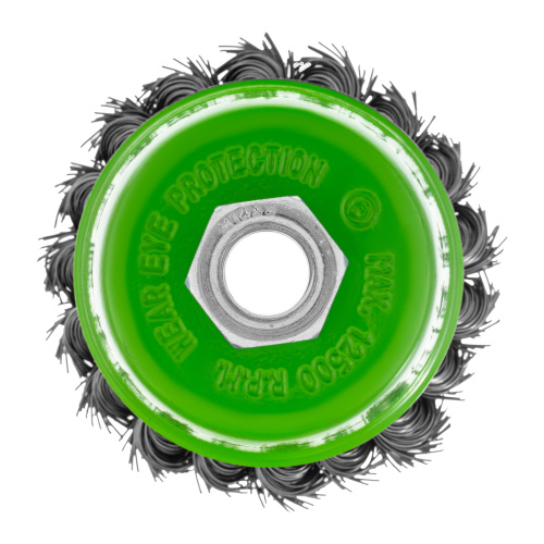 Щетка для УШМ, 75 мм, М14, "чашка", крученая металлическая проволока Сибртех по ценам производителя в Уфе с доставкой по всей России