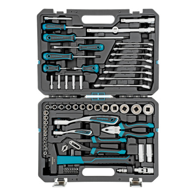 Набор инструментов, 1/4", 1/2", CrV, 120 зубьев, 76 предметов Gross по ценам производителя в Уфе с доставкой по всей России