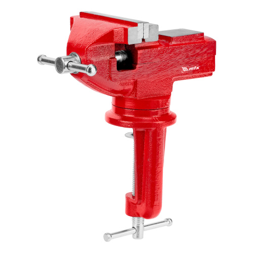 Тиски слесарные, 80 мм, настольные, поворотные, c наковальней MTX по ценам производителя в Уфе с доставкой по всей России