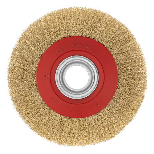 Щетка для точила, 200 мм, посадка 32 мм, плоская, латунированная витая проволока Matrix по ценам производителя в Уфе с доставкой по всей России