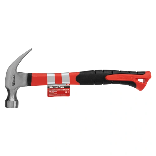 Молоток-гвоздодер optimal, 450 г, фибергласовая обрезиненная рукоятка Matrix по ценам производителя в Уфе с доставкой по всей России