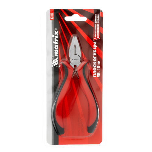 Плоскогубцы Mini, 130 мм, никелированные, авторазжим, двухкомпонентные рукоятки Matrix по ценам производителя в Уфе с доставкой по всей России