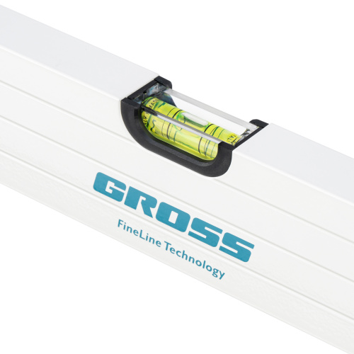Уровень алюминиевый, 1000 мм, усиленный, рукоятки, фрезерованный, 3 глазка, магнитный Gross по ценам производителя в Уфе с доставкой по всей России
