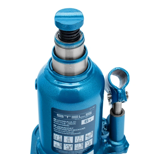 Домкрат гидравлический бутылочный телескопический, 6 т, подъем 180-410 мм Stels по ценам производителя в Уфе с доставкой по всей России