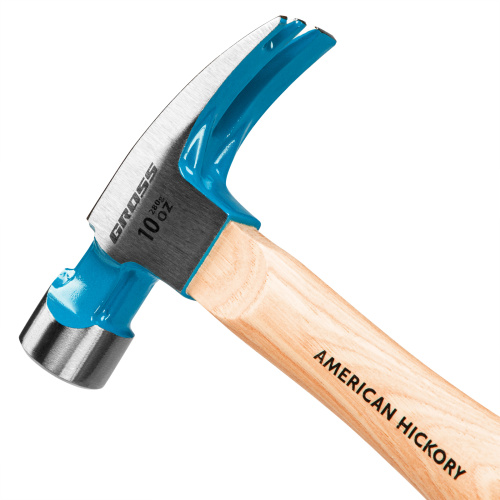 Молоток-гвоздодер, 280 г, угол 75, магнит, обрезиненная рукоятка American hickory GROSS по ценам производителя в Уфе с доставкой по всей России