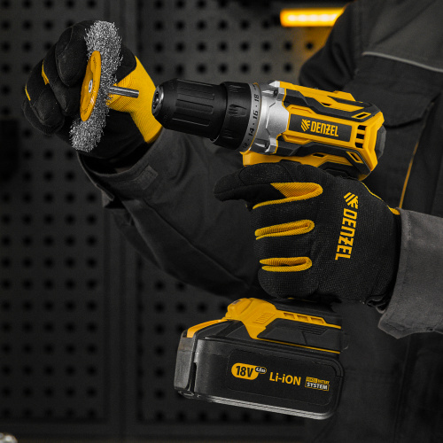 Щетка для дрели 100 мм, Плоская, со шпилькой, нержавеющая витая проволока Denzel по ценам производителя в Уфе с доставкой по всей России