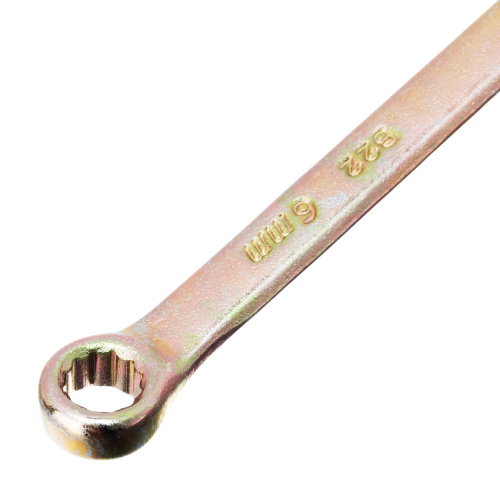 Ключ комбинированный, 6 мм, желтый цинк Сибртех по ценам производителя в Уфе с доставкой по всей России