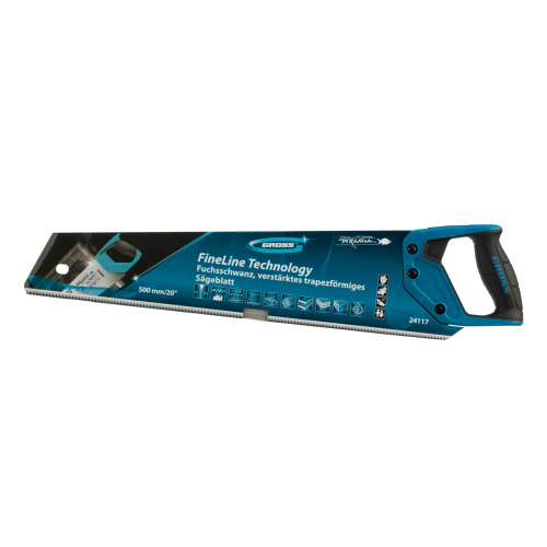 Ножовка по дереву Piranha, усиленное трапецевидное полотно, 500 мм, 11-12 TPI, зуб3D, каленый зуб, двухкомпонентная рукоятка Gross по ценам производителя в Уфе с доставкой по всей России