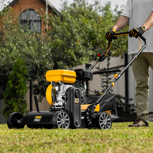 Скарификатор-аэратор бензиновый SAG-400, 212 см3, -15/+10 мм, 40 см Denzel по ценам производителя в Уфе с доставкой по всей России