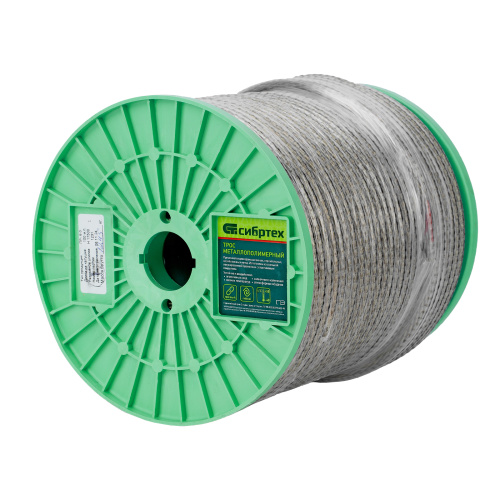 Трос металлополимерный прозрачный ПР-8.0, толщина 8.0 мм, катушка 100 метров Сибртех по ценам производителя в Уфе с доставкой по всей России