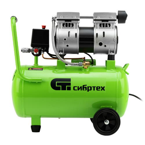 Компрессор безмаслянный малошумный МБ 1100/24,1100 Вт, 24 л, 170 л/мин Сибртех по ценам производителя в Уфе с доставкой по всей России