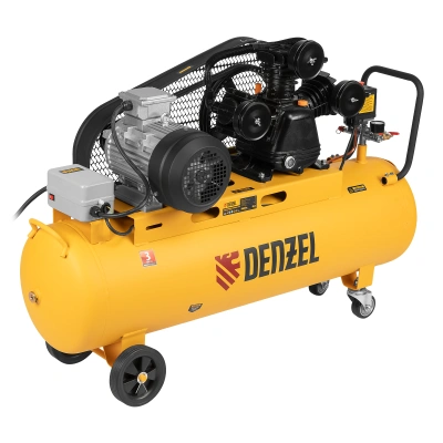 Компрессор воздушный BCW3000-T/100, ременный привод, 3.0 кВт, 100 литров, 520 л/мин Denzel по ценам производителя в Уфе с доставкой по всей России