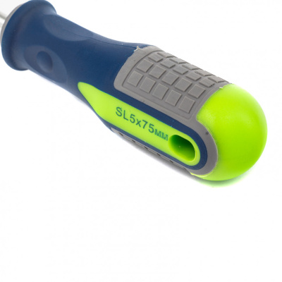 Отвертка, SL5 х 75 мм, CrV, трехкомпонентная рукоятка Сибртех по ценам производителя в Уфе с доставкой по всей России