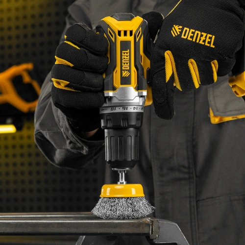 Щетка для дрели, 75 мм, Чашка, со шпилькой, нержавеющая витая проволока Denzel по ценам производителя в Уфе с доставкой по всей России