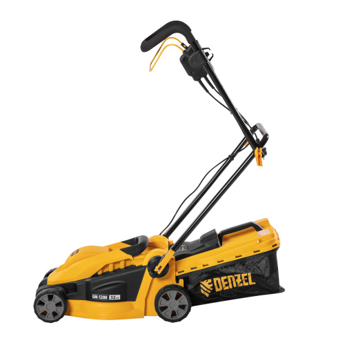 Газонокосилка электрическая GM-1200, 1200 Вт, ширина 32 см, 3 уровня, травосборник 25 л. Denzel по ценам производителя в Уфе с доставкой по всей России