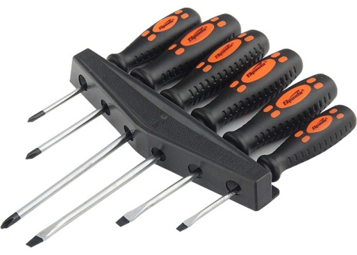 Набор отверток, двухкомпонентные рукоятки, 6 шт CrV Sparta. по ценам производителя в Уфе с доставкой по всей России