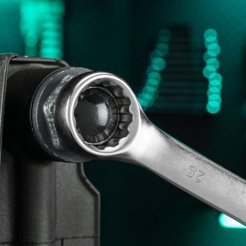 Ключ комбинированный, 28 мм, CrV, матовый хром Stels по ценам производителя в Уфе с доставкой по всей России