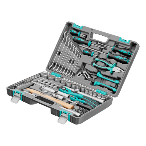 Набор инструментов, 1/2", 1/4", CrV, 12 гранные головки, пластиковый кейс, 76 предметов Stels по ценам производителя в Уфе с доставкой по всей России