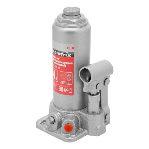 Домкрат гидравлический бутылочный, 4 т, высота подъема 194-372 мм, в пластиковый кейсе Matrix по ценам производителя в Уфе с доставкой по всей России