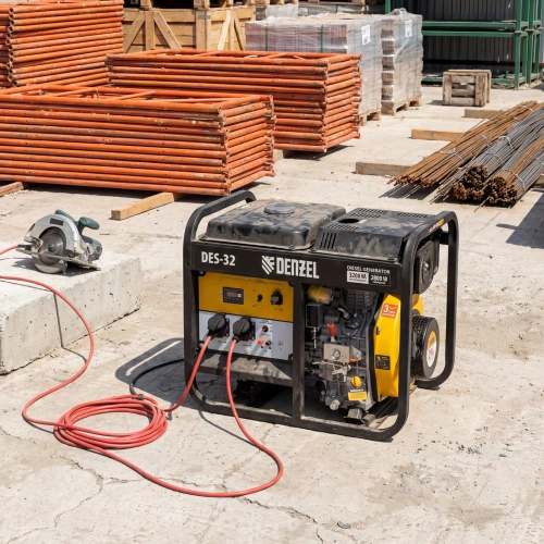 Генератор дизельный DES-32, 3,2 кВт, 230 В, 11 л, ручной стартер Denzel по ценам производителя в Уфе с доставкой по всей России