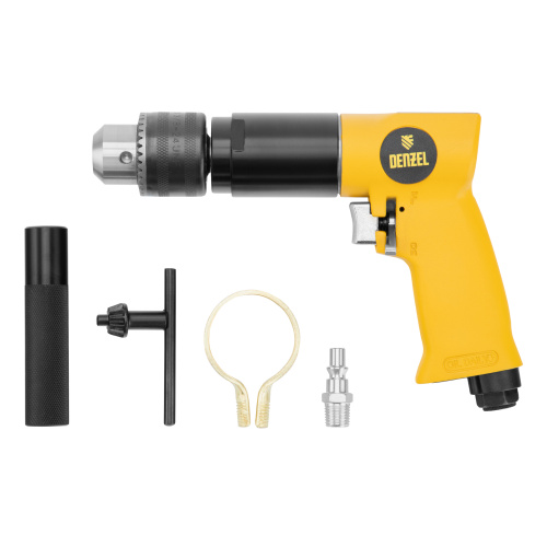 Пневматическая дрель PD500, 500 об/мин, 114 л/мин, 13 мм Denzel по ценам производителя в Уфе с доставкой по всей России
