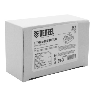 Батарея аккумуляторная IB-12-2.0, Li-Ion, 12 В, 2.0 А/ч Denzel купить в Москве с доставкой по всей России | ProtosMarket.ru