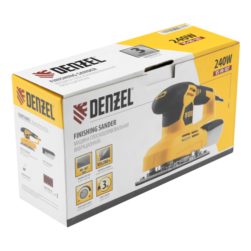Машина плоскошлифовальная вибрационная VS-90-187, 240 Вт, 6000-11000 об/мин Denzel по ценам производителя в Уфе с доставкой по всей России
