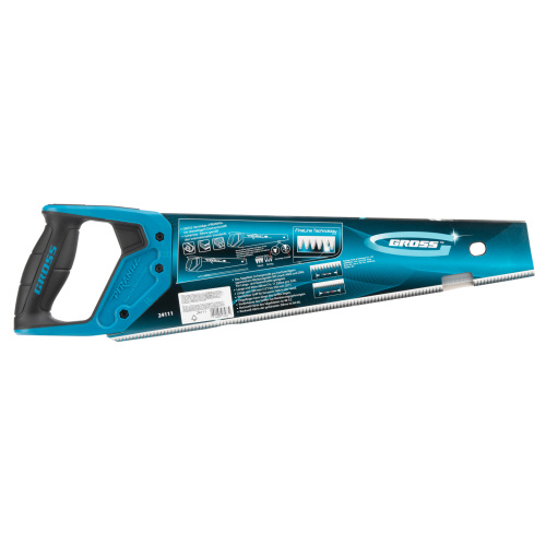 Ножовка по дереву "Piranha", 400 мм, 11-12 TPI, зуб-3D, каленый зуб, тефлоновое покрытие полотна, двухкомпонентная рукоятка Gross по ценам производителя в Уфе с доставкой по всей России