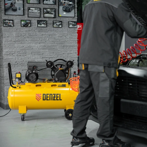 Компрессор воздушный BCV2300/100, ременный привод, 2.3 кВт, 100 литров, 440 л/мин Denzel по ценам производителя в Уфе с доставкой по всей России