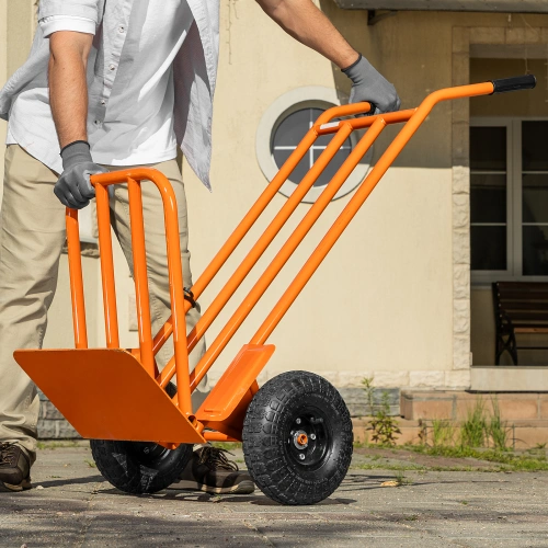 Тележка ручная 2-х колесная, усиленная, г/п 250кг, откидная платформа 530х400мм Сибртех по ценам производителя в Уфе с доставкой по всей России