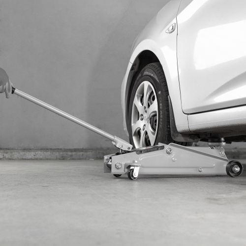 Домкрат гидравлический подкатной, 3 т, высота подъема 130-410 мм, поворотная ручка Matrix по ценам производителя в Уфе с доставкой по всей России