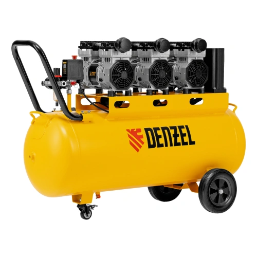 Компрессор безмасляный, малошумный  DLS 2250/100, 2250 Вт, 3x750, 100 л, 410 л/мин блок управления/ Denzel по ценам производителя в Уфе с доставкой по всей России