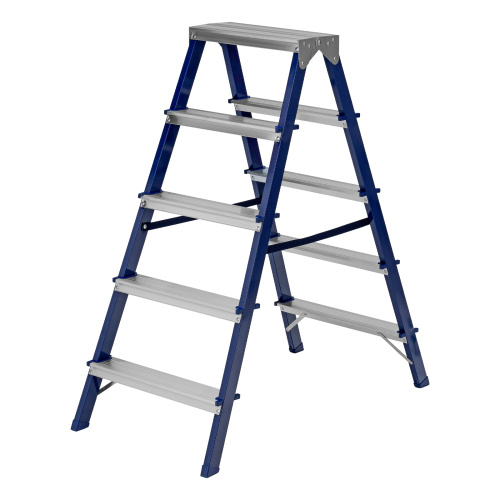 Стремянка двусторонняя 5 ступеней, стальная, Сибртех по ценам производителя в Уфе с доставкой по всей России