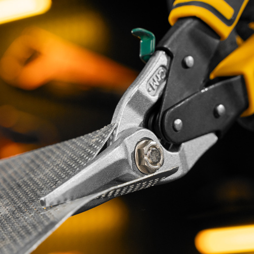 Ножницы по металлу, 270 мм, прямой и правый рез, сталь-СrMo, трехкомпонентные рукоятки Denzel по ценам производителя в Уфе с доставкой по всей России