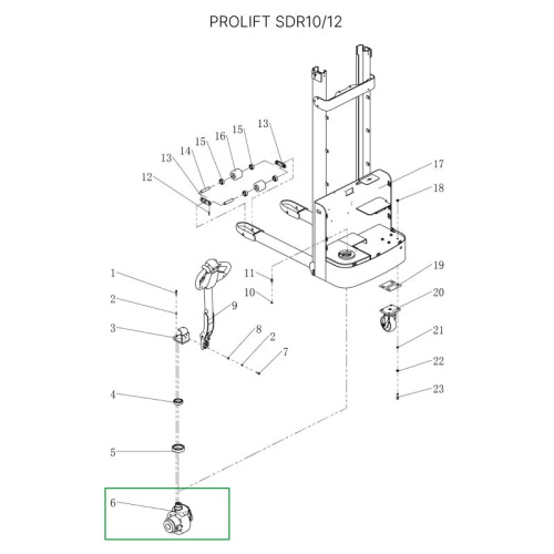 Редуктор ведущего колеса в сборе для штабелеров SDR 1-1,2 т, SDR1635 по ценам производителя в Уфе с доставкой по всей России