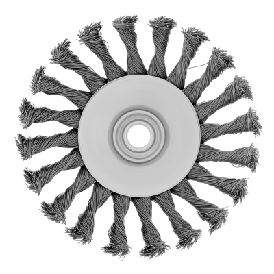 Щетка для УШМ, 125 мм, М14, "тарелка", крученая металлическая проволока Сибртех по ценам производителя в Уфе с доставкой по всей России