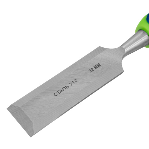 Долото-стамеска, 32 мм, двухкомпонентная рукоятка Сибртех по ценам производителя в Уфе с доставкой по всей России