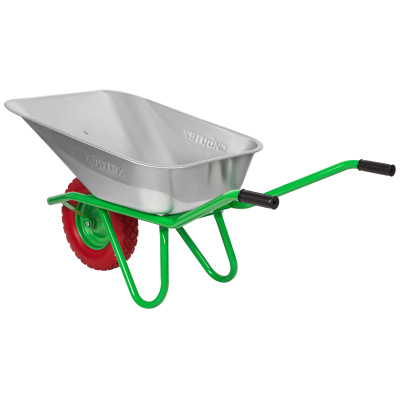 Тачка садово-строительная с PU колесом, грузоподъемность 180 кг, объем 90 л Сибртех по ценам производителя в Уфе с доставкой по всей России