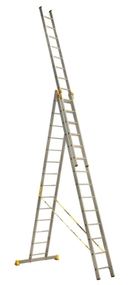 Лестница 3-х секционная алюминиевая 3*14