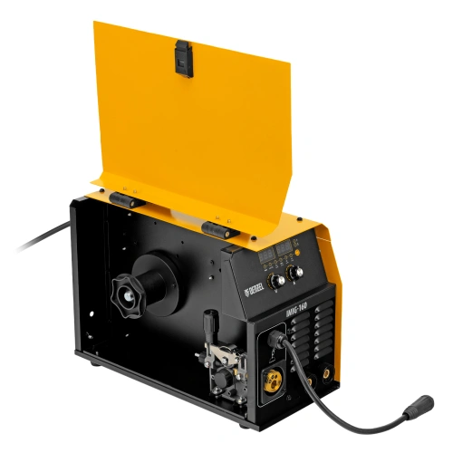 Аппарат инвертор. полуавтомат. cварки IMIG-160 Synergy, 160 А, ПВ 60%, катушка 5 кг Denzel по ценам производителя в Уфе с доставкой по всей России