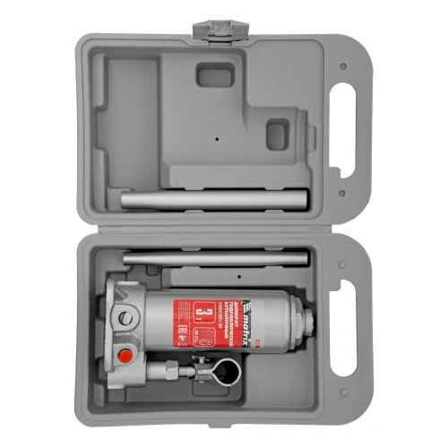 Домкрат гидравлический бутылочный, 3 т, высота подъема 194-372 мм, в пластиковый кейсе Matrix по ценам производителя в Уфе с доставкой по всей России