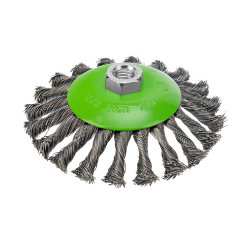 Щетка для УШМ, 125 мм, М14, "тарелка", крученая металлическая проволока Сибртех по ценам производителя в Уфе с доставкой по всей России