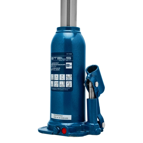 Домкрат гидравлический бутылочный, 8 т, h подъема 222-447 мм Stels по ценам производителя в Уфе с доставкой по всей России