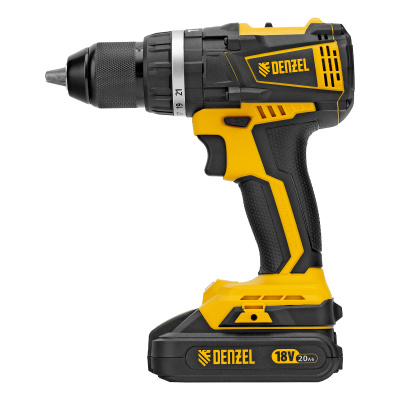 Дрель-шуруповерт аккумуляторная ударная бесщет CIDB-IB-18-02, Li-Ion, 18 В, 2 акк. Denzel по ценам производителя в Уфе с доставкой по всей России