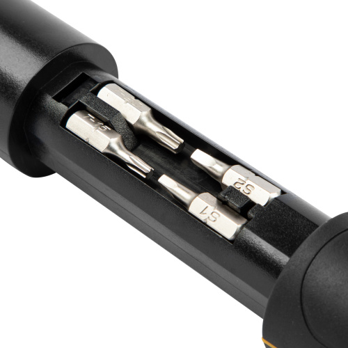 Отвертка реверсивная с револьверным механизмом, 11 шт, сталь S2  Denzel по ценам производителя в Уфе с доставкой по всей России